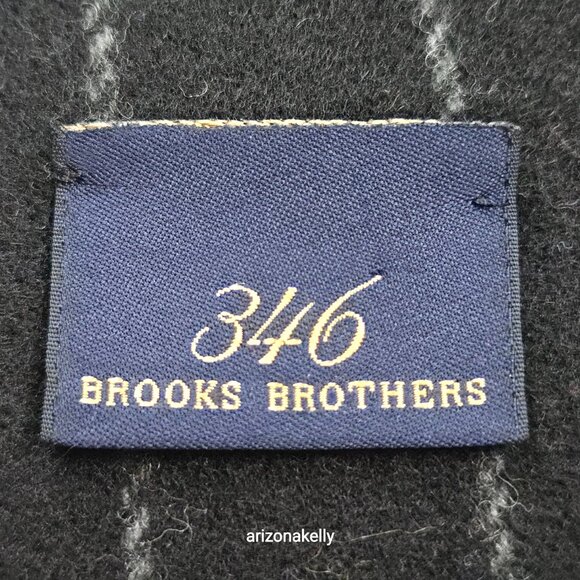 Brooks Brothers 346 Lambswool Black Pinstripe Scarf - Picture 5 of 10